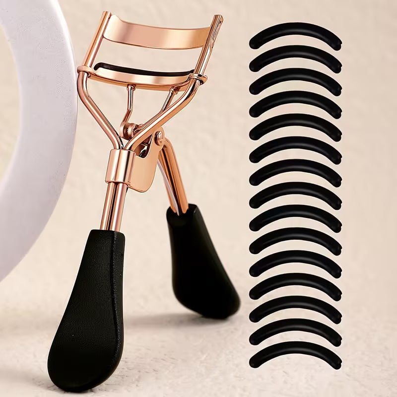 1pc Portable Eyelash Curler and 15 Pads,